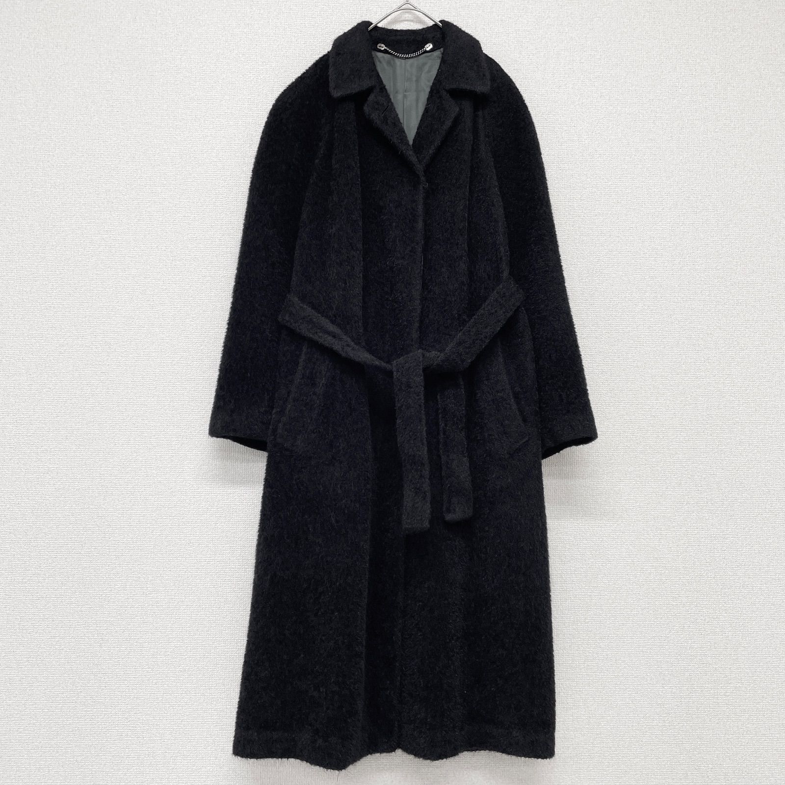 ◎Paul Stuart ポールスチュアート ロングコート シャギー ベルト 起毛 
