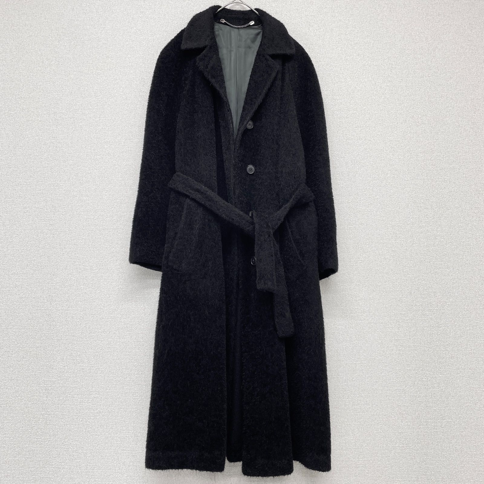 Paul Stuart (ポール スチュアート)100%ウールコート イタリア製 Paul Stuart ポールスチュアート ロングコート シャギー ベルト 起毛