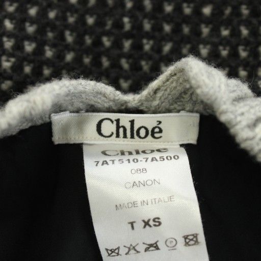クロエ CHLOE ニットジャケット ウール XS グレー /AN35 - メルカリ