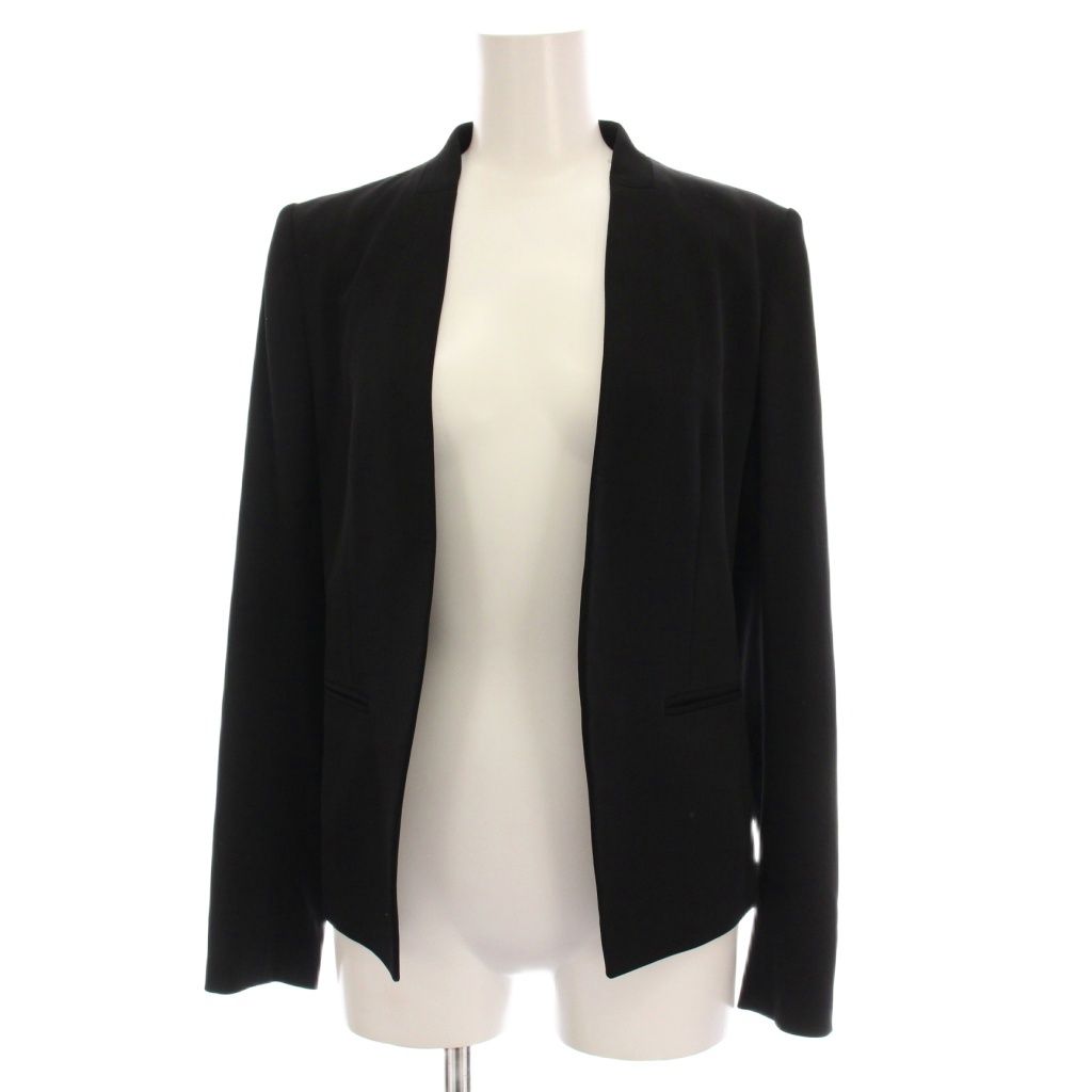 セオリー Theory COMMENT LANAI ノーカラージャケット アウター 0 黒