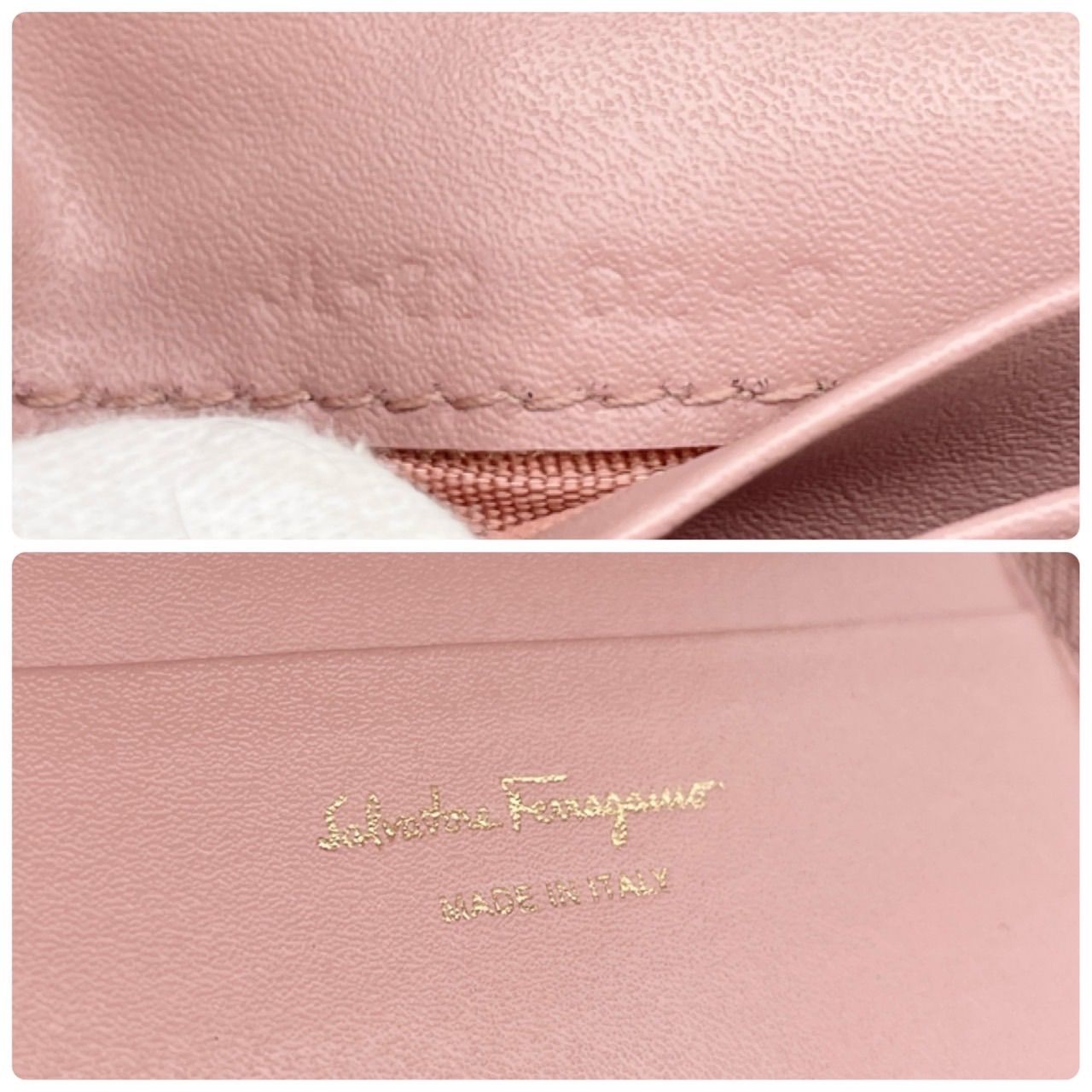 極美品○ Salvatore Ferragamo フェラガモ 折り財布 二つ折り ラウンド