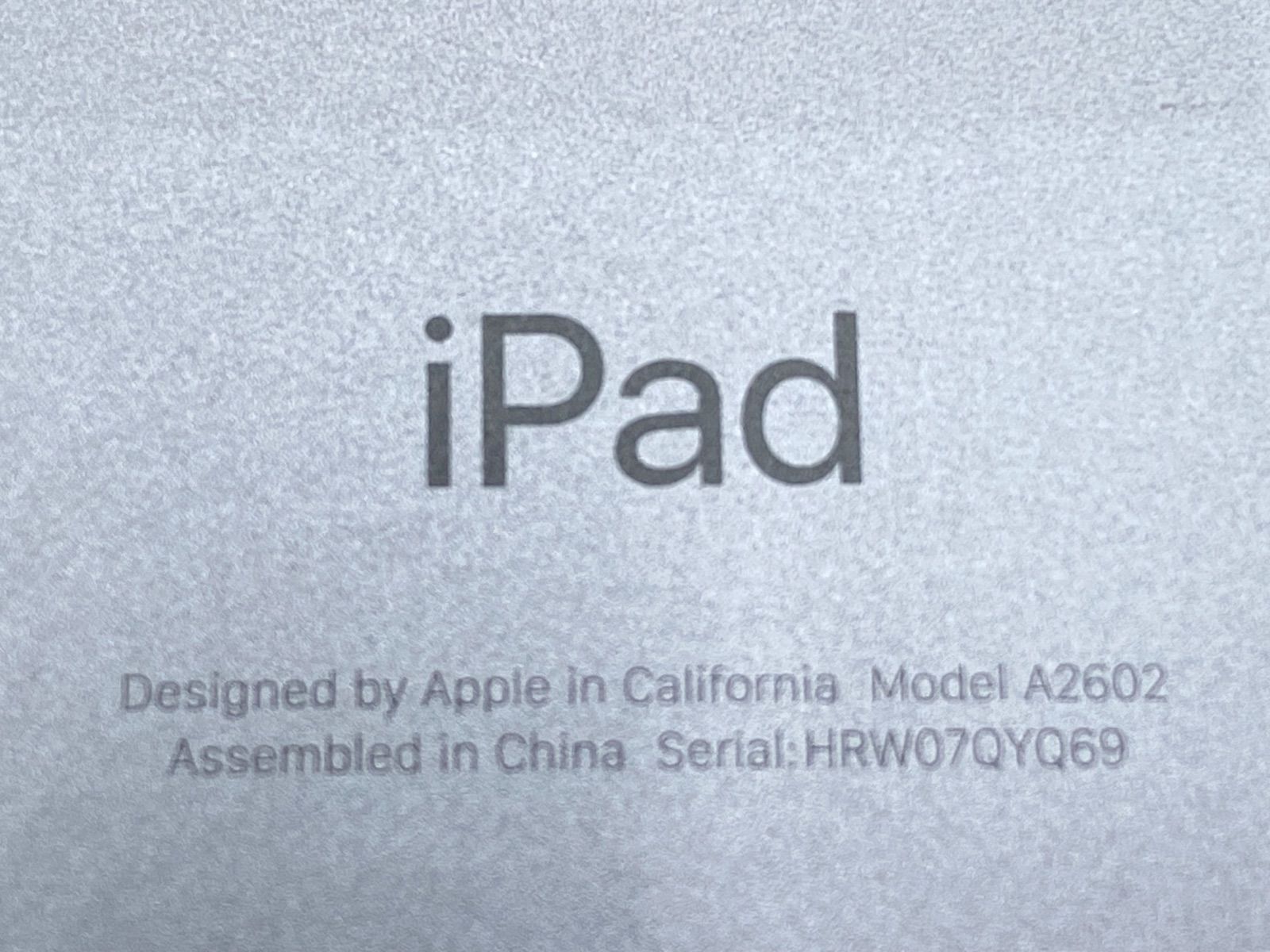 iPad 第9世代 スペースグレイ 256 GB A 2602
