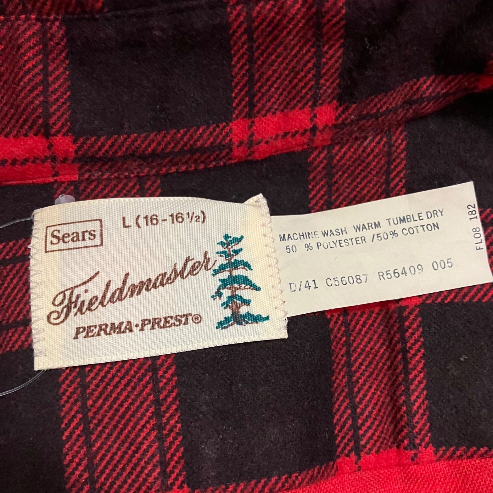 70s SEARS FIELDMASTER / シアーズ ブロックチェック プリント