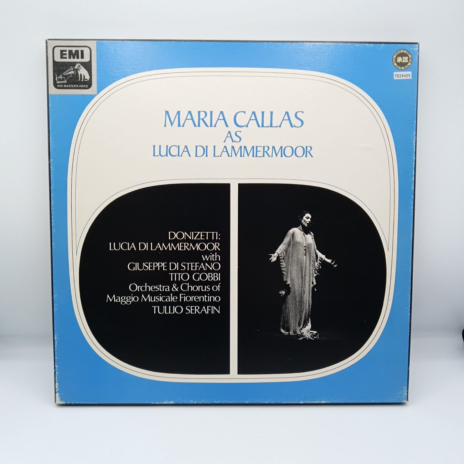 ☆英盤/モノクロ切手ラベル◇マリア・カラス / ドニゼッティ: 歌劇