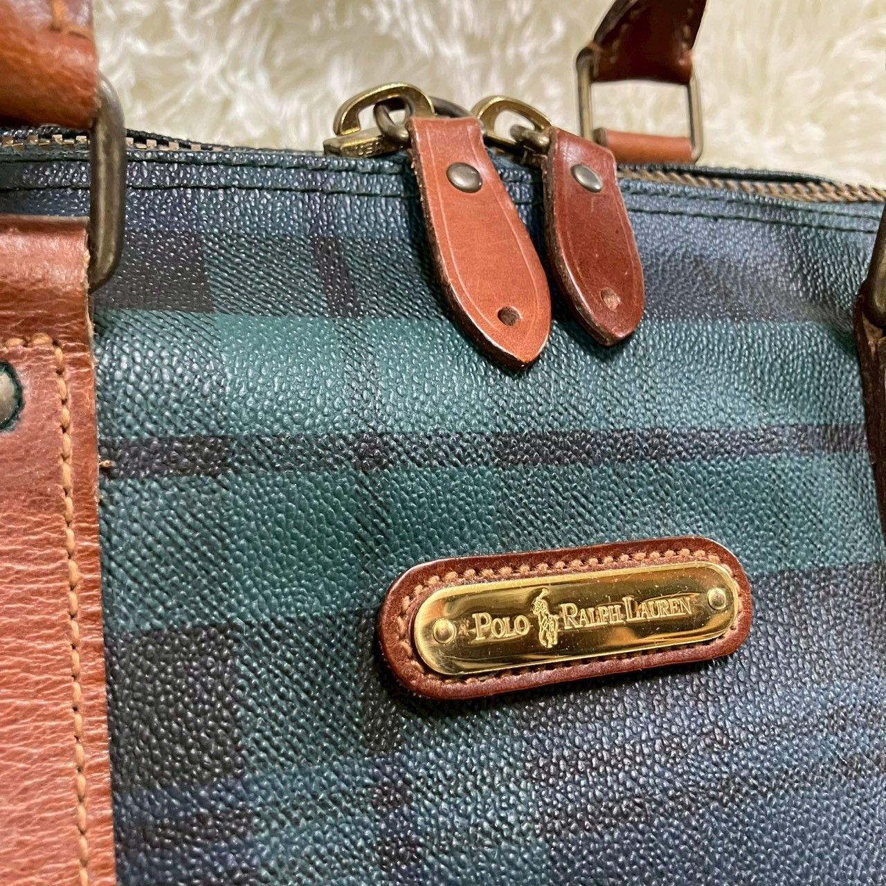 ポロラルフローレン ボストンバッグ 2way ラージサイズ グリーン