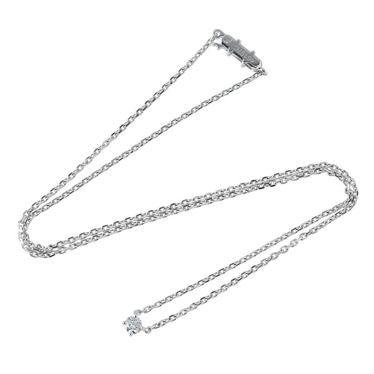 カルティエ ラブサポート ソリテール ダイヤ ネックレス 0.24ct E-VS1