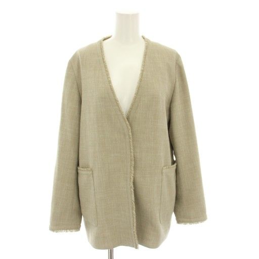 SLOBE IENA スローブ ジャケット ベージュ 麻 リネン混テーラードジャケット | スローブ イエナ(SLOBE IENA