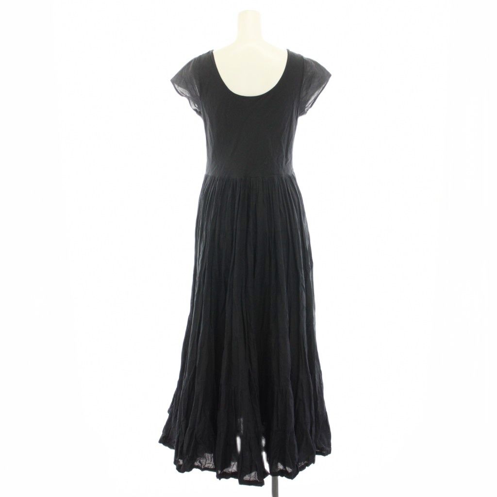 マリハ 草原の虹のドレス ロングワンピース 黒 38 マリハ MARIHA 草原の虹のドレス ワンピース ロング 半袖 ティアード