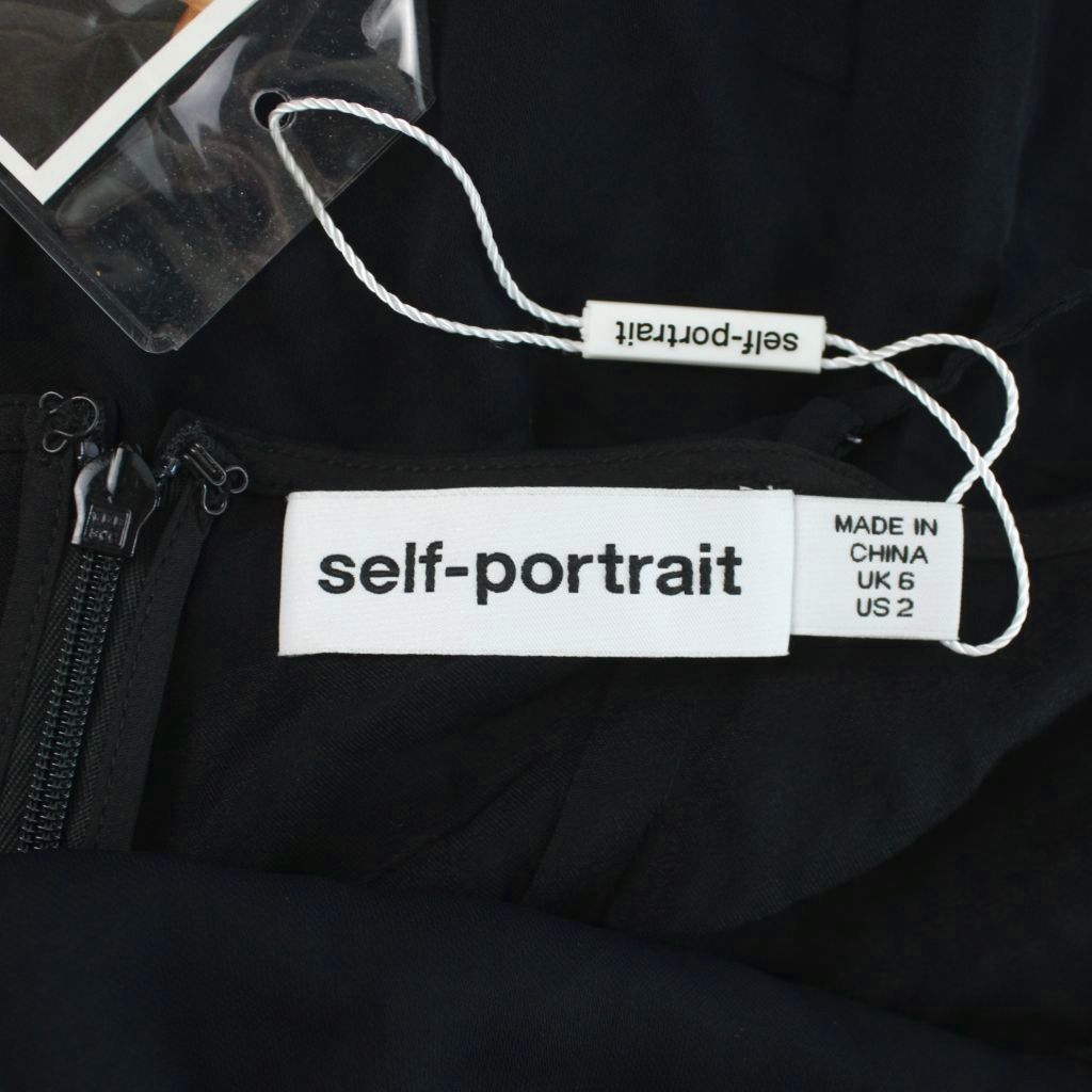 セルフポートレイト self-portrait ワンピース ロング 2 黒 ブラック