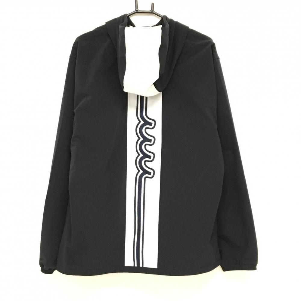 美品】ムータマリン ジップパーカー ネイビー×白 バックロゴ メンズ 7