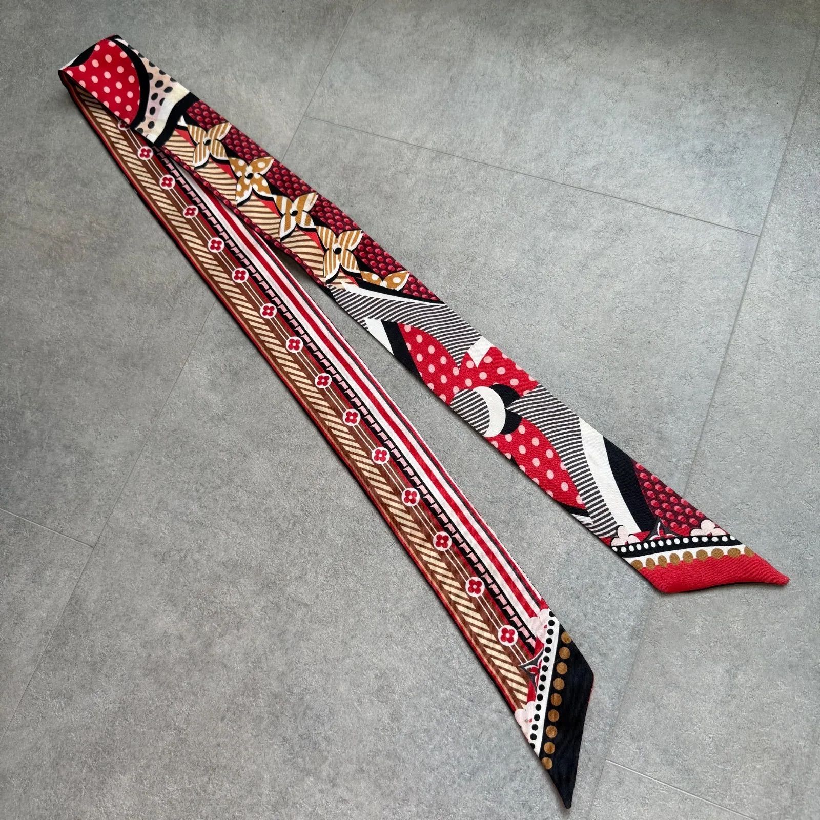 LOUIS VUITTON ルイヴィトン シルクスカーフ ツイリー バンドー BB