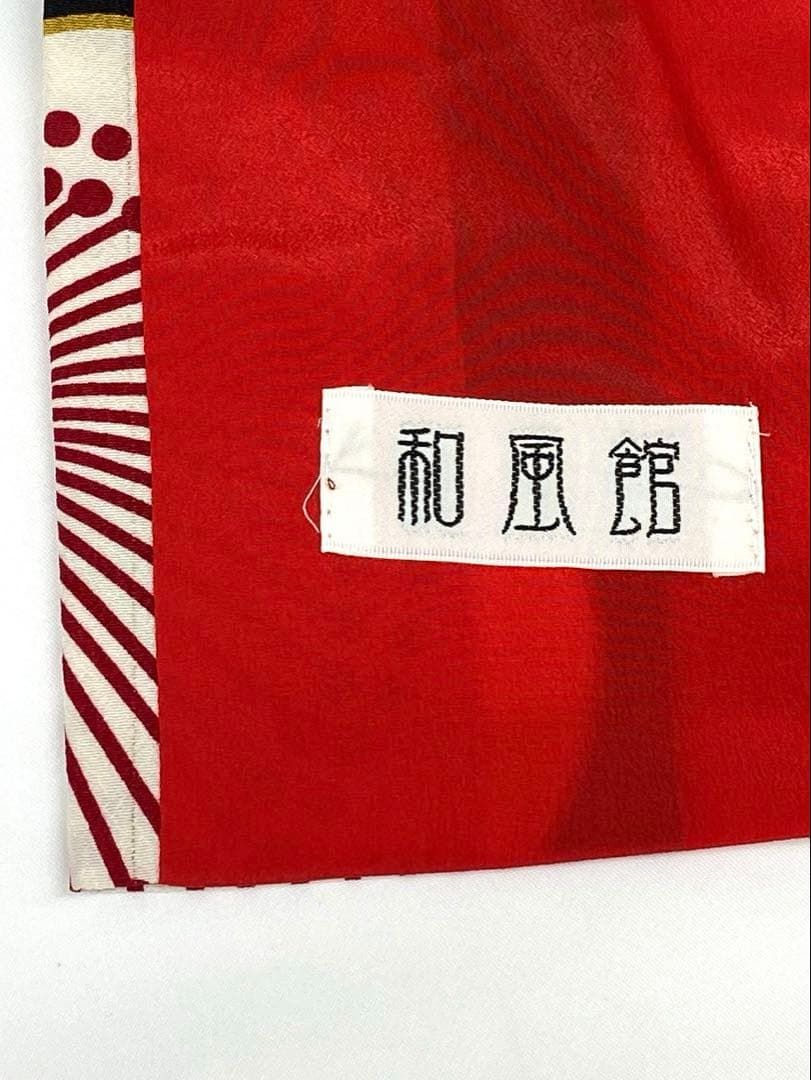 二尺袖 ポリエステル着物 和風館 縦銀通し 梅 尽くし 袴用 MOP572