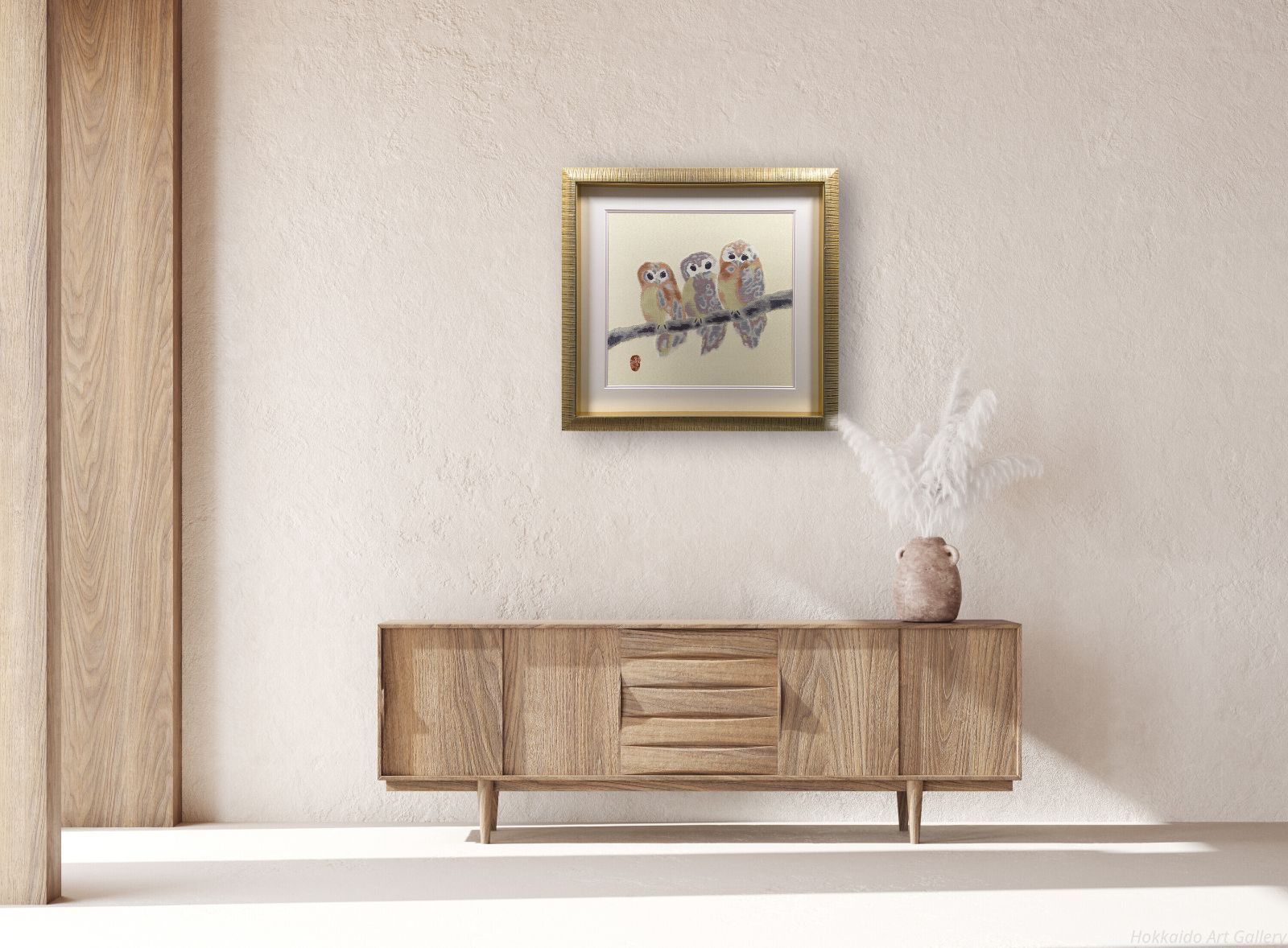 片岡鶴太郎 「ふくろう」 京臈纈手染め - メルカリ