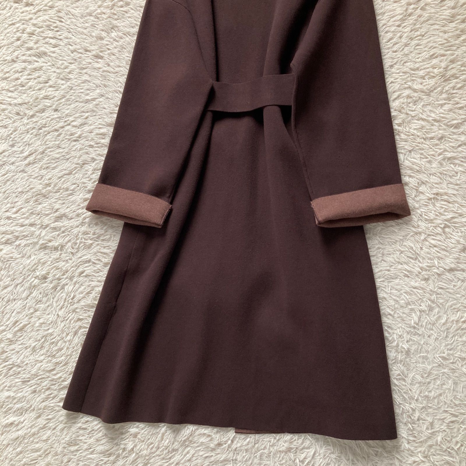 美品 セオリーリュクス Theory luxe ノーカラー ニットコート コーディ