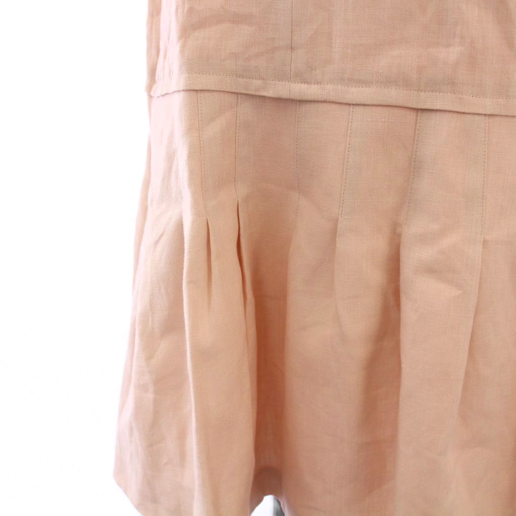 フォクシー FOXEY DROPPED WAIST PINTUCK DRESS ノースリーブ