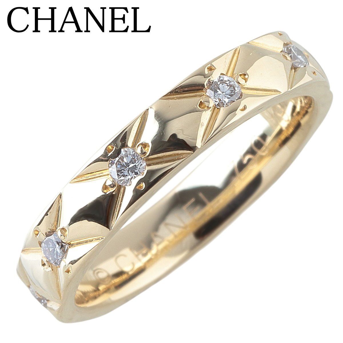 シャネル ダイヤ リング マトラッセ ミディアム フルダイヤ 9PD #47
