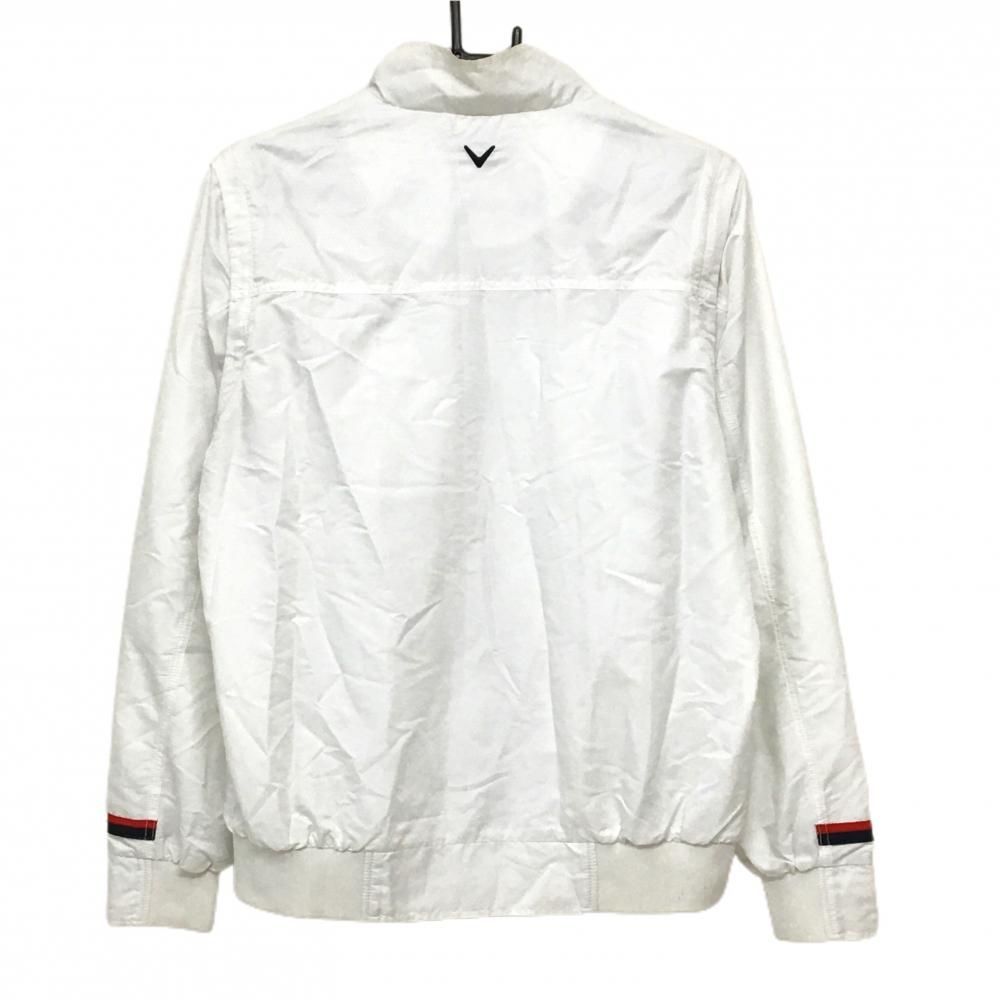 キャロウェイ 2WAYジャケット 白 地模様 裏メッシュ 袖着脱可 メンズ M