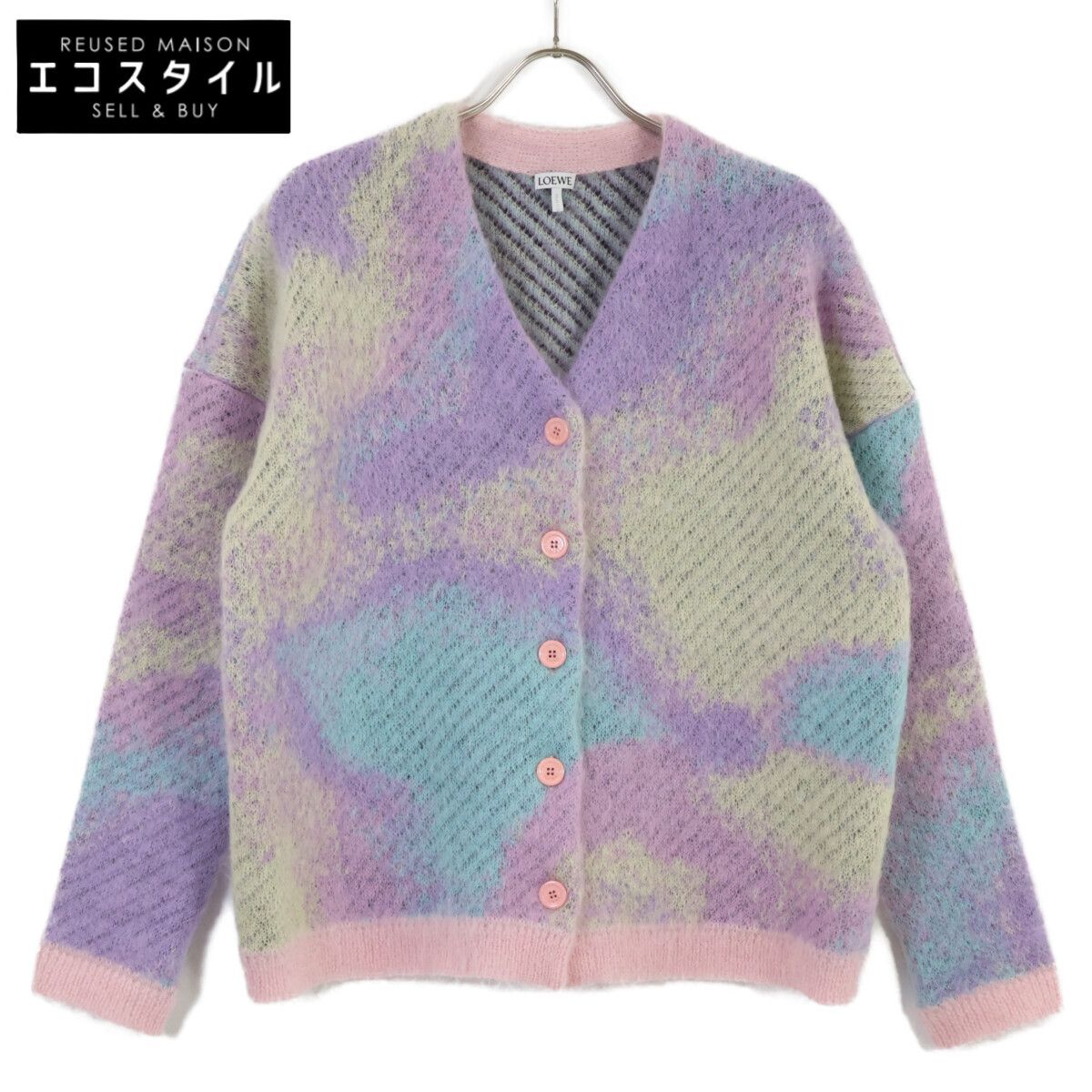 LOEWE ロエベ　モヘアカーディガン　XS めるる着用【関税・送料込】LOEWE アナグラムモヘアカーディガン