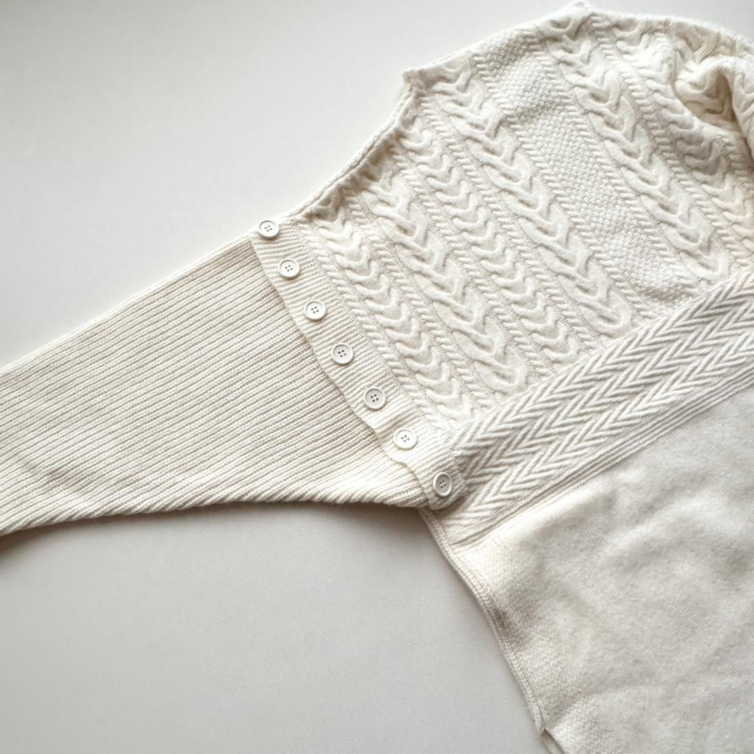 極美品 ショップ ZUCCa ズッカ ケーブル切替 ニットワンピース M 日本