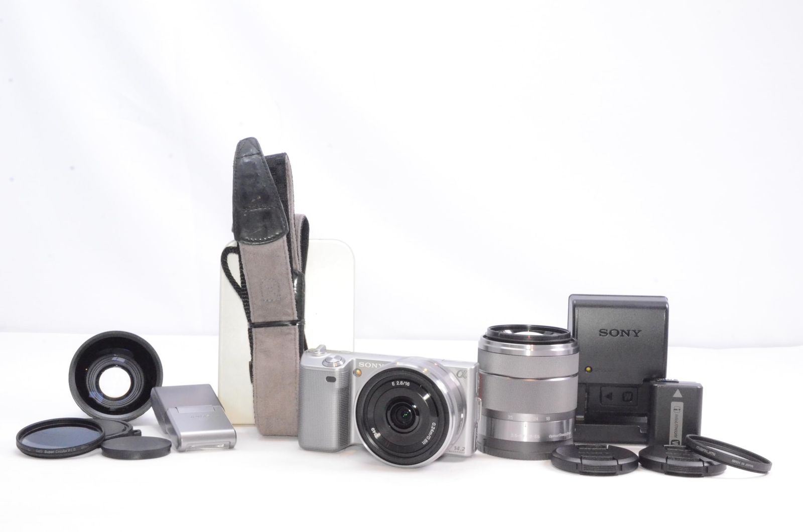 フィルター2枚、フラッシュ付き良品】SONY ソニー α NEX-5 ダブル