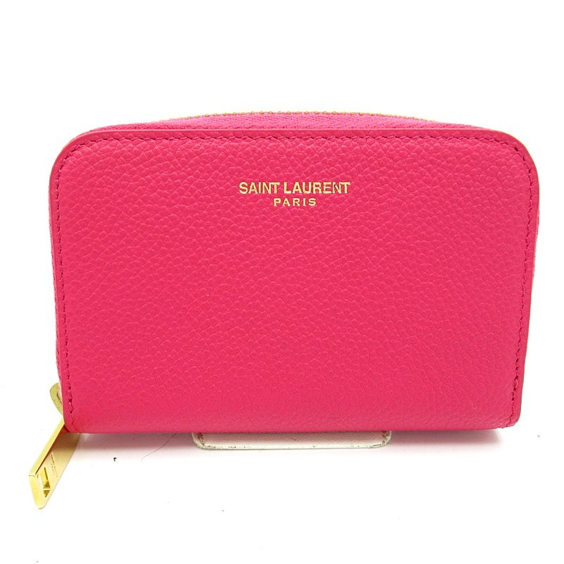 イヴ・サンローラン ラウンドジップ コインカードケース 504778 レザー