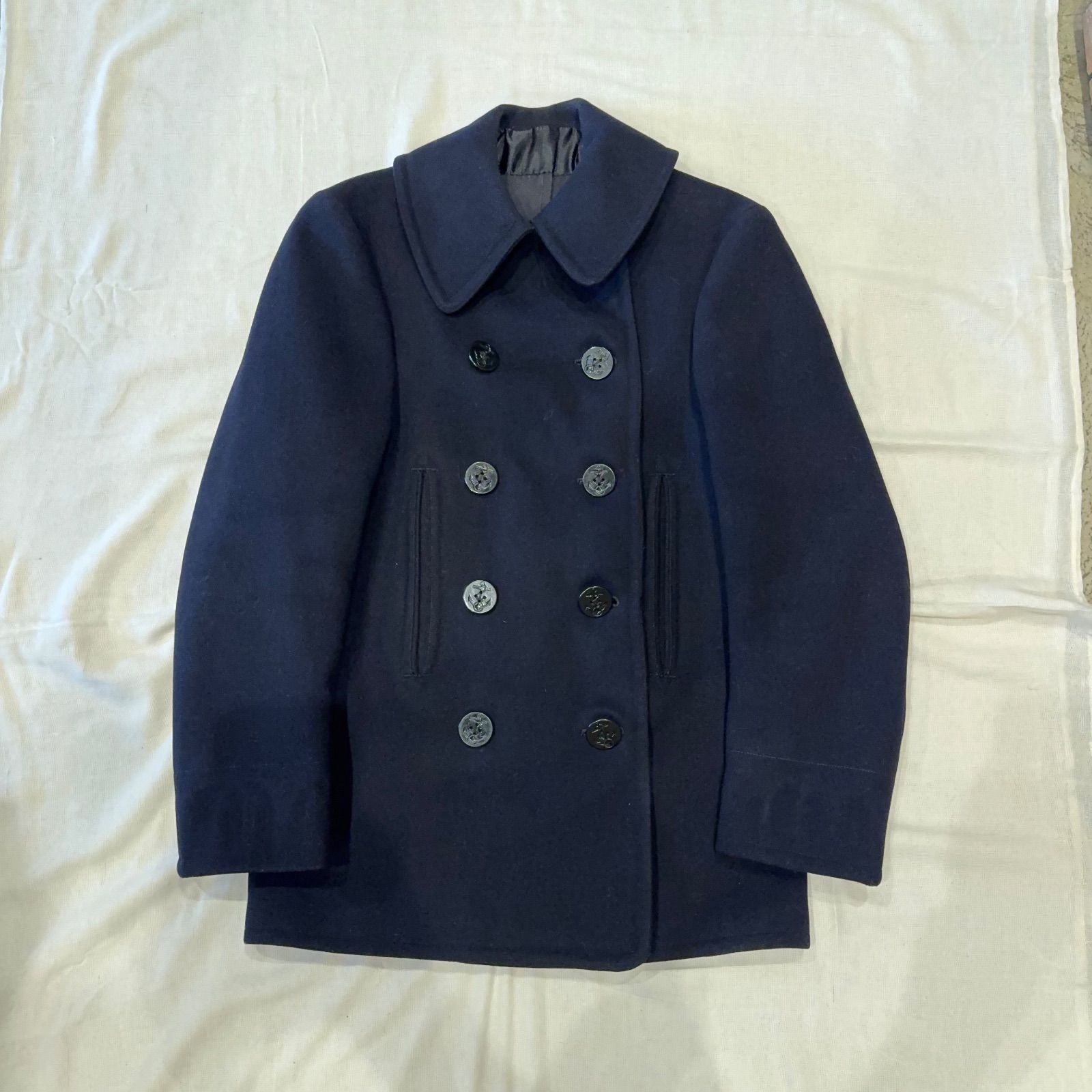 40s US NAVY ピーコート Pコート ヴィンテージ メルトンウール