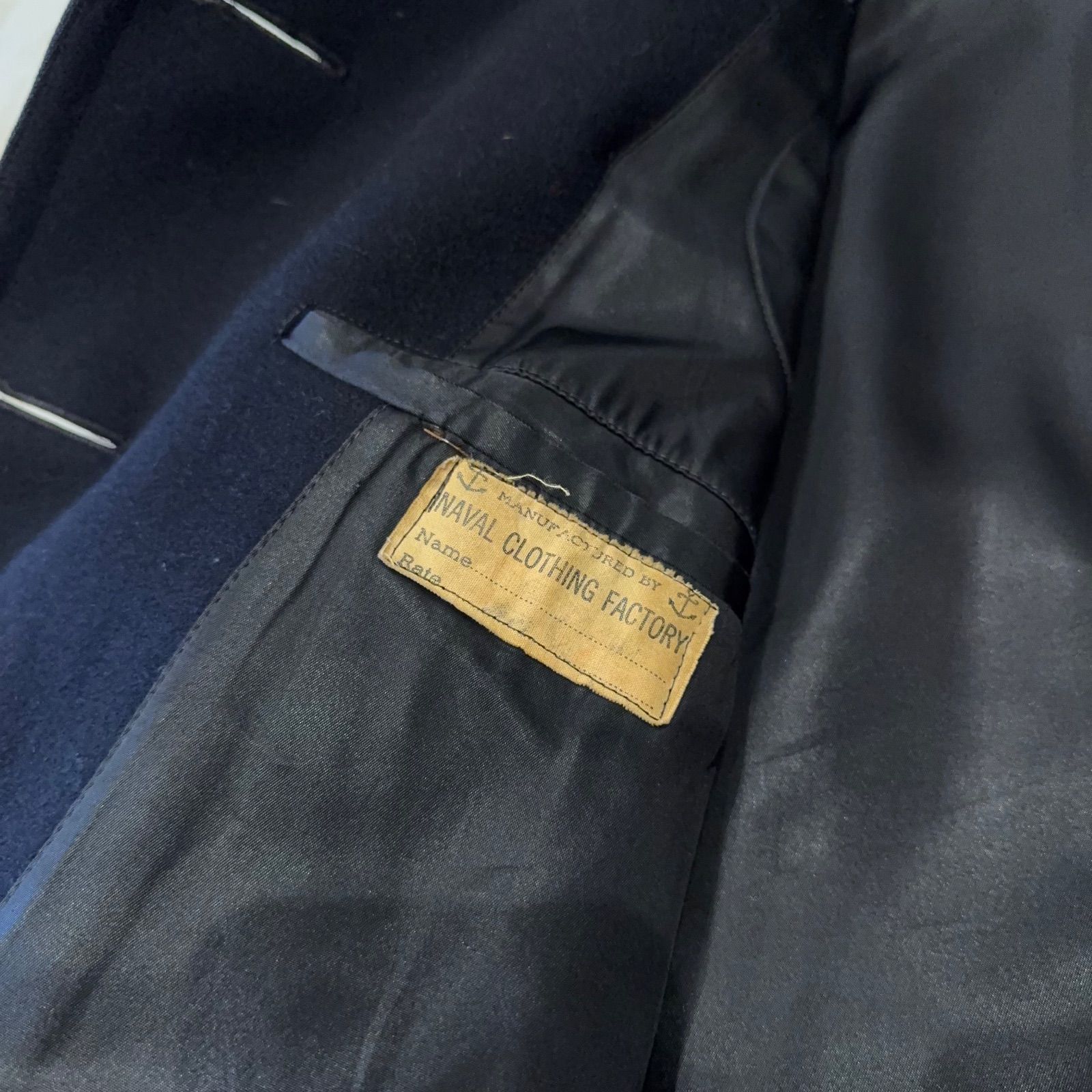 40s US NAVY ピーコート Pコート ヴィンテージ メルトンウール 