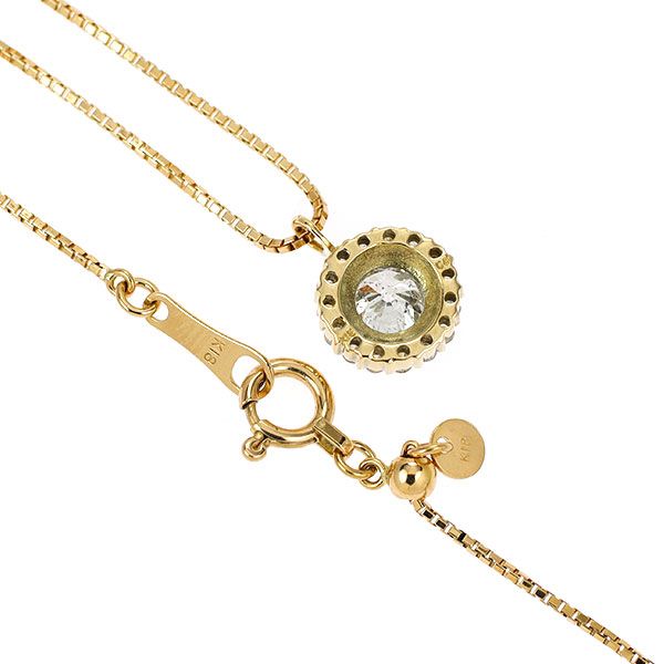 K18YG ダイヤモンド ペンダントネックレス 0.40ct - メルカリ