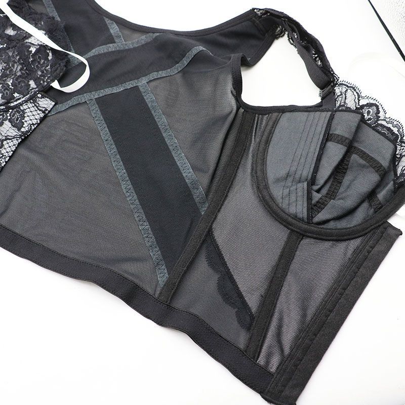 LALA グラントイーワンズニッパービスチェ 補正下着 D75 ミスティブラック LALA グラントイーワンズニッパービスチェ 補正下着 D75 ミスティ