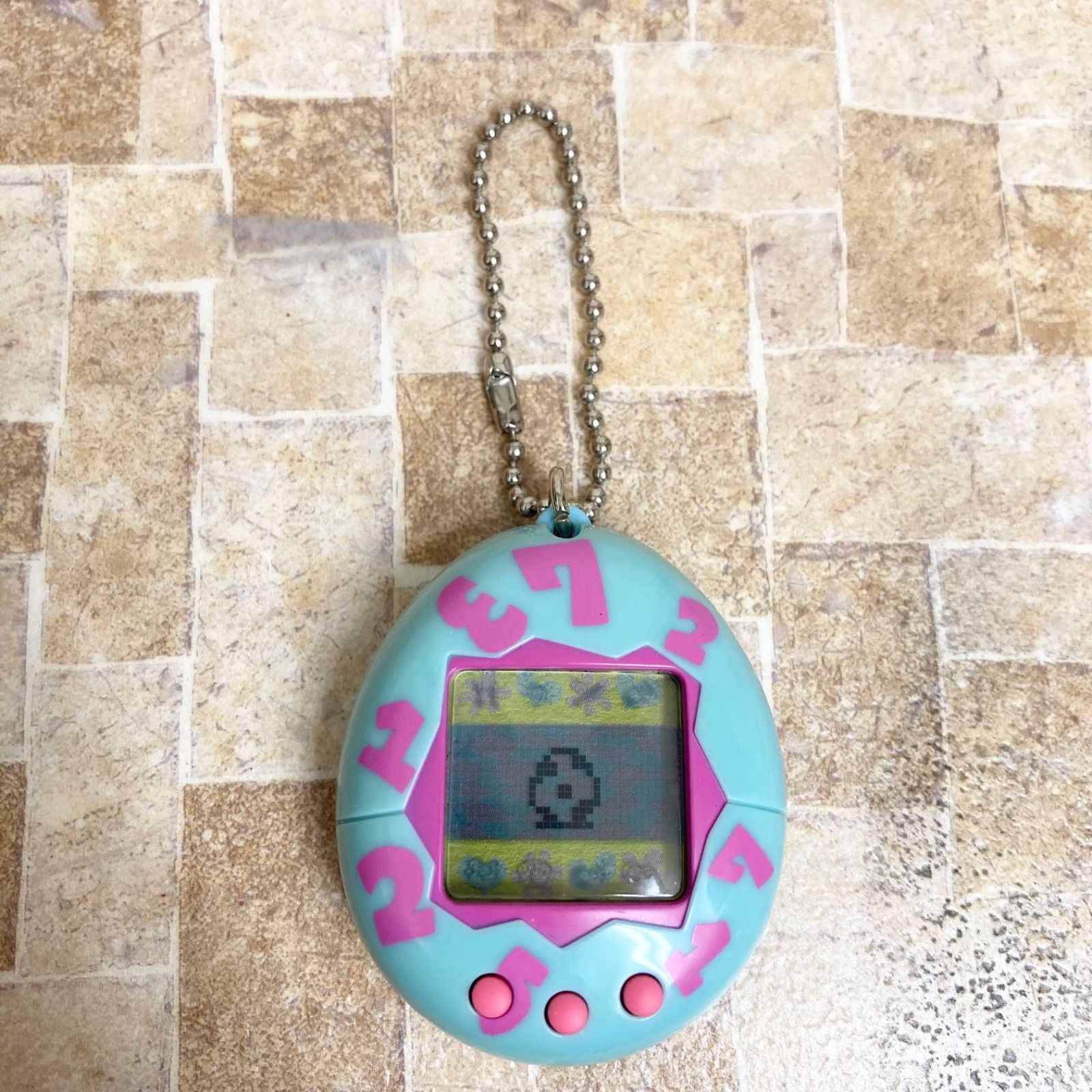 動作確認済】たまごっち 本体 数字 水色 ピンク レトロ 平成 当時もの