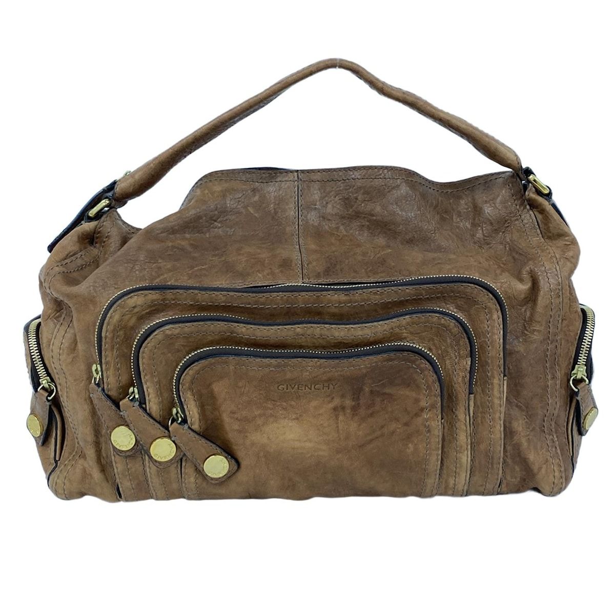 GIVENCHY(ジバンシー) ハンドバッグ - ブラウン レザー - メルカリ