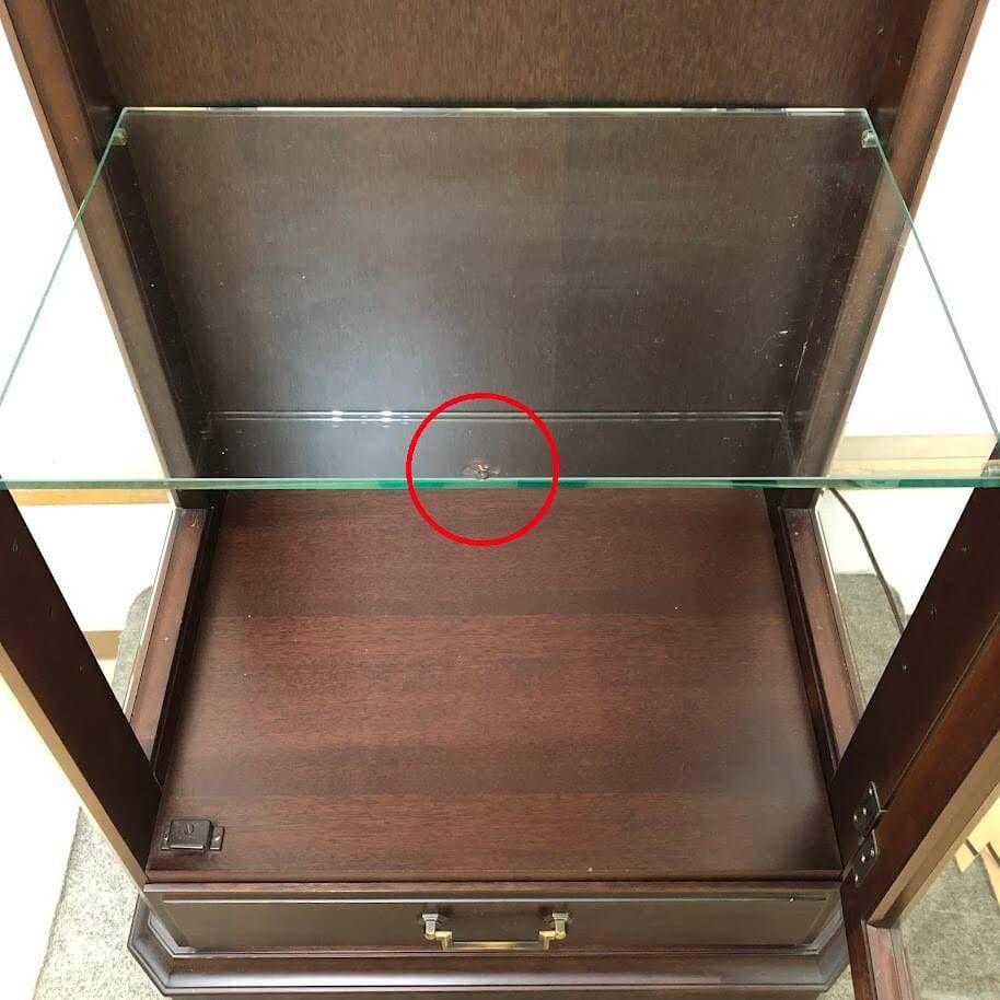 ss8258　マルニ コレクションボード 地中海シリーズ maruni キュリオケース 照明付 ガラス キャビネット ショーケース コレクションケース 食器 骨董品 アクセサリー ガラス天板 飾り棚 マルニ 中古 ss8258 【中古】 マルニ コレクションボード 地中海シリーズ maruni