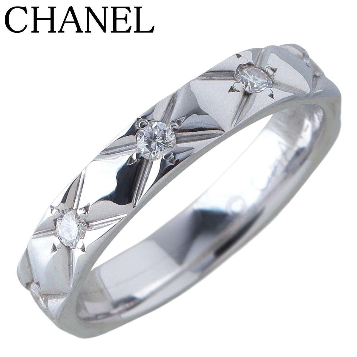 シャネル ダイヤ リング マトラッセ ミディアム フルダイヤ 9PD #47 幅