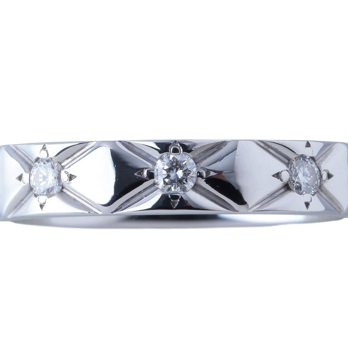 シャネル ダイヤ リング マトラッセ ミディアム フルダイヤ 9PD #47 幅