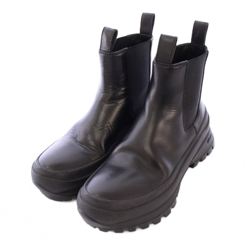 ジルサンダー JIL SANDER サイドゴアブーツ ショート 厚底 レザー 切替