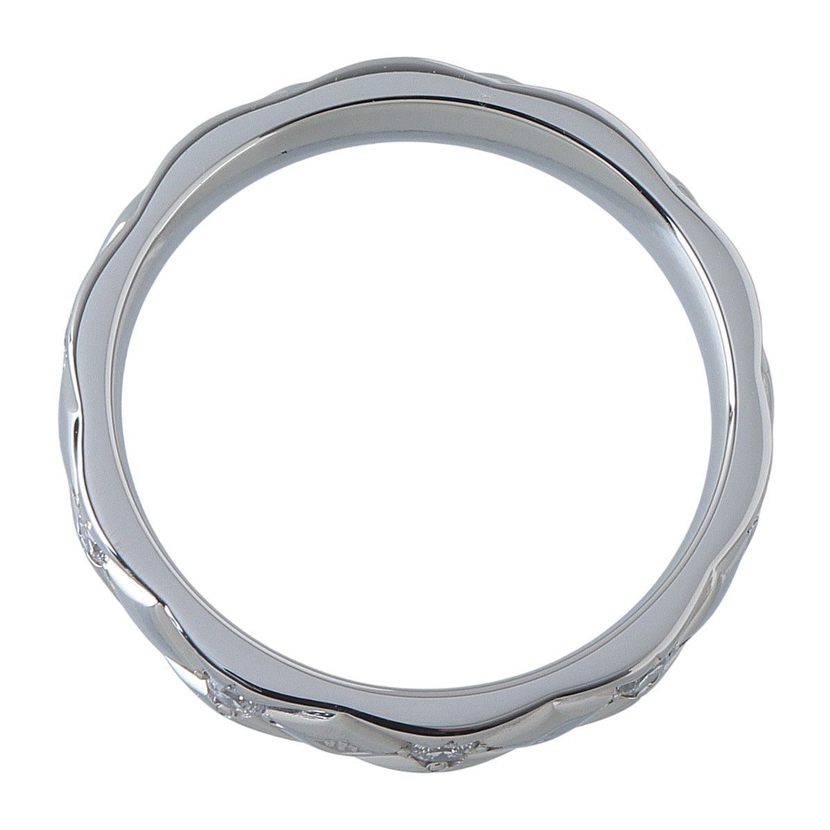 シャネル 56（約15号） pt950 マトラッセ ミディアム ダイヤ リング シャネル ダイヤ リング マトラッセ ミディアム フルダイヤ 10PD #48