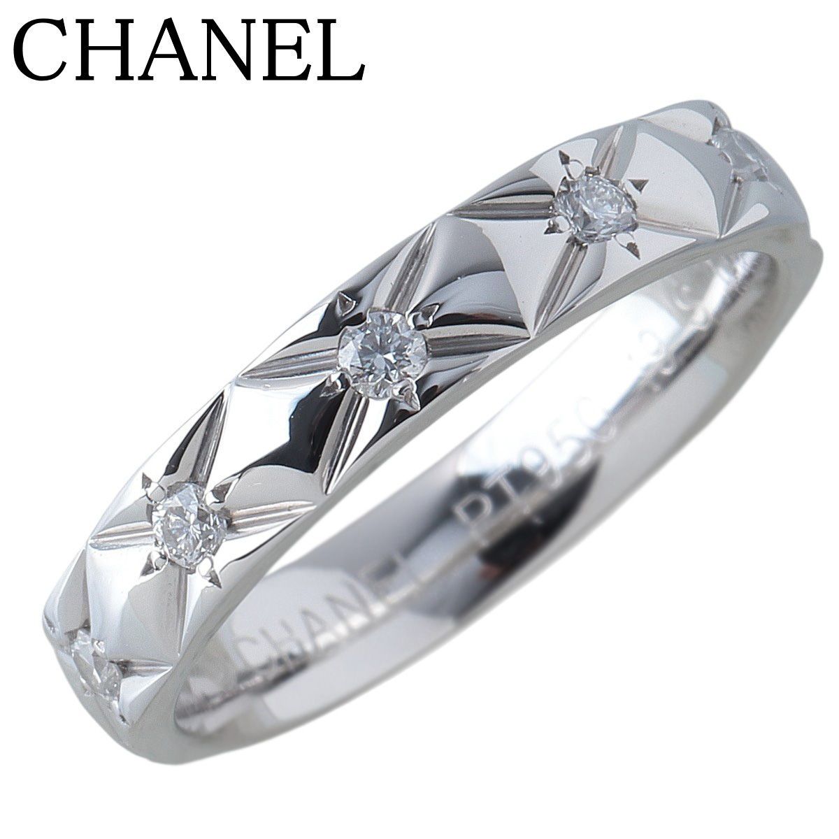 CHANELマトラッセ　リング シャネル ダイヤ リング マトラッセ ミディアム フルダイヤ 10PD #48
