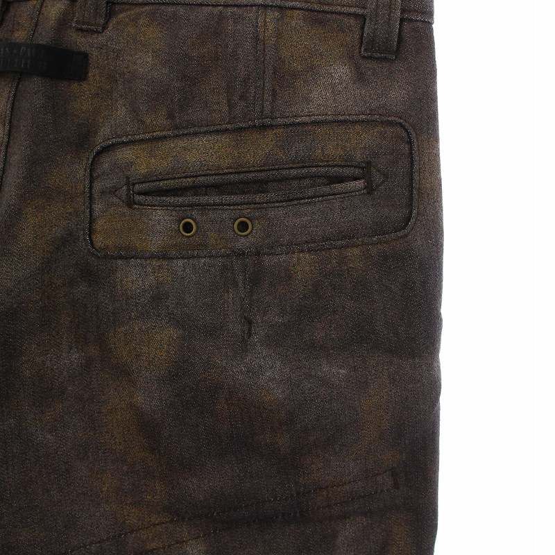 【中古】ジャンポールゴルチエ Jean Paul GAULTIER 90’s デニムパンツ ジーンズ ボタンフライ 総柄 46 茶 ブラウン ジャンポールゴルチエ Jean Paul GAULTIER 90's デニムパンツ ジーンズ