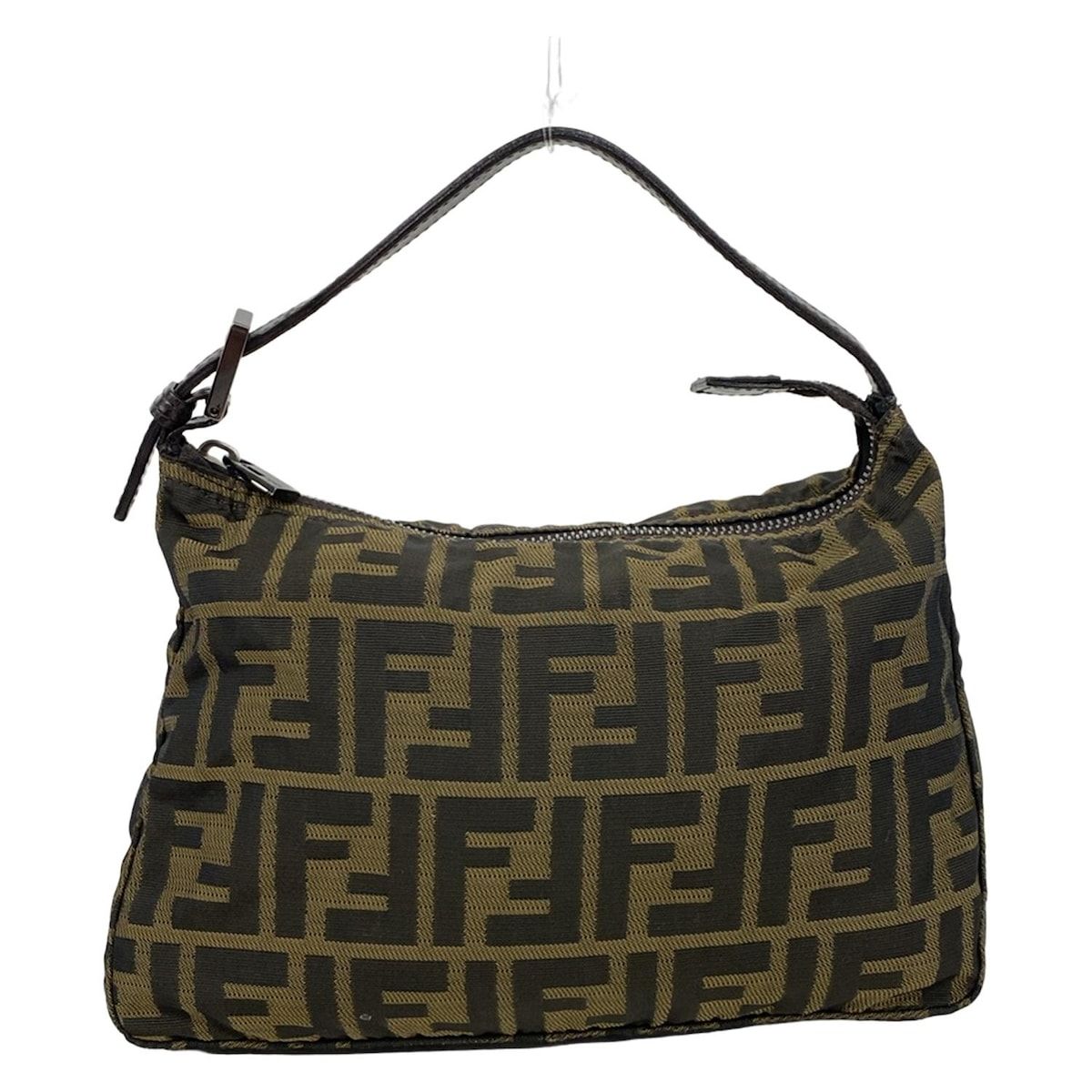 フェンディ⁄ハンドバッグ⁄ズッカ柄⁄ベージュ×ダークブラウン FENDI 