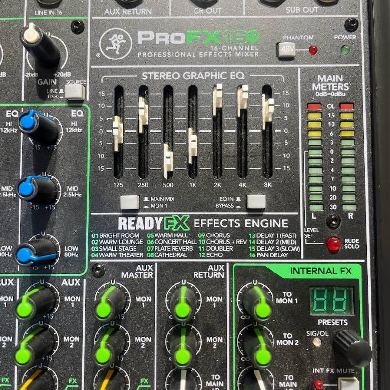 マッキーアナログミキサー ＰＲＯ ＦＸ16Ｖ2 中古品 マッキーアナログミキサー PRO FX16V2 中古品 マッキーアナログ