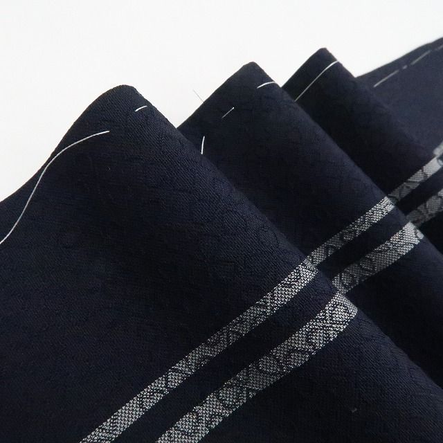 ❁tomihisa❁ クローバー てんとう虫 着物 正絹 仕付け糸付 幸せと楽しみ 良い予感が見つかる和の時間”お召 7469