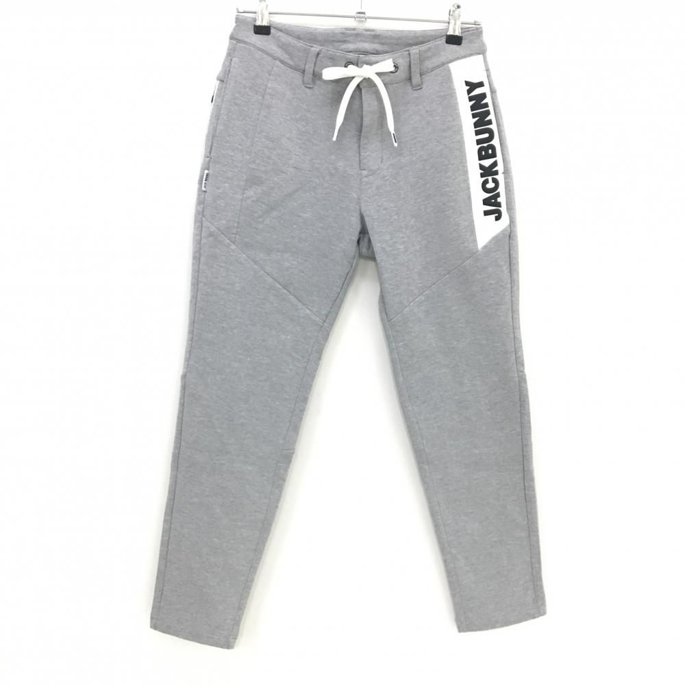 超美品】ジャックバニー パンツ 杢グレー サイドロゴ ストレッチ