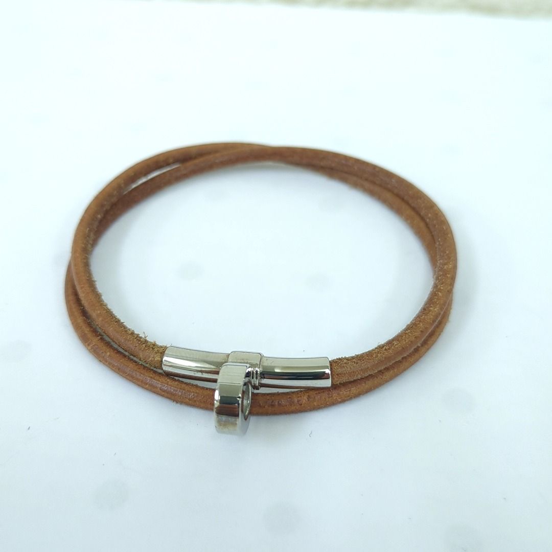 HERMES エルメス ドゥーブルケリー チョーカー ブレスレット ブラウン