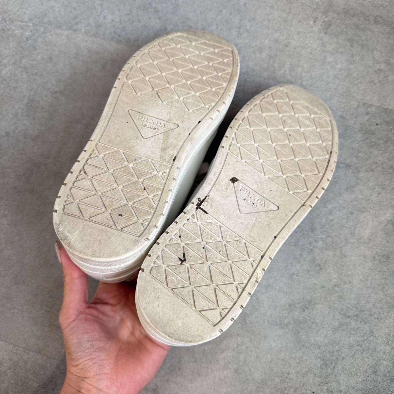 PRADA プラダ 三角ロゴプレート クラシックレザー スニーカー 36 1/2