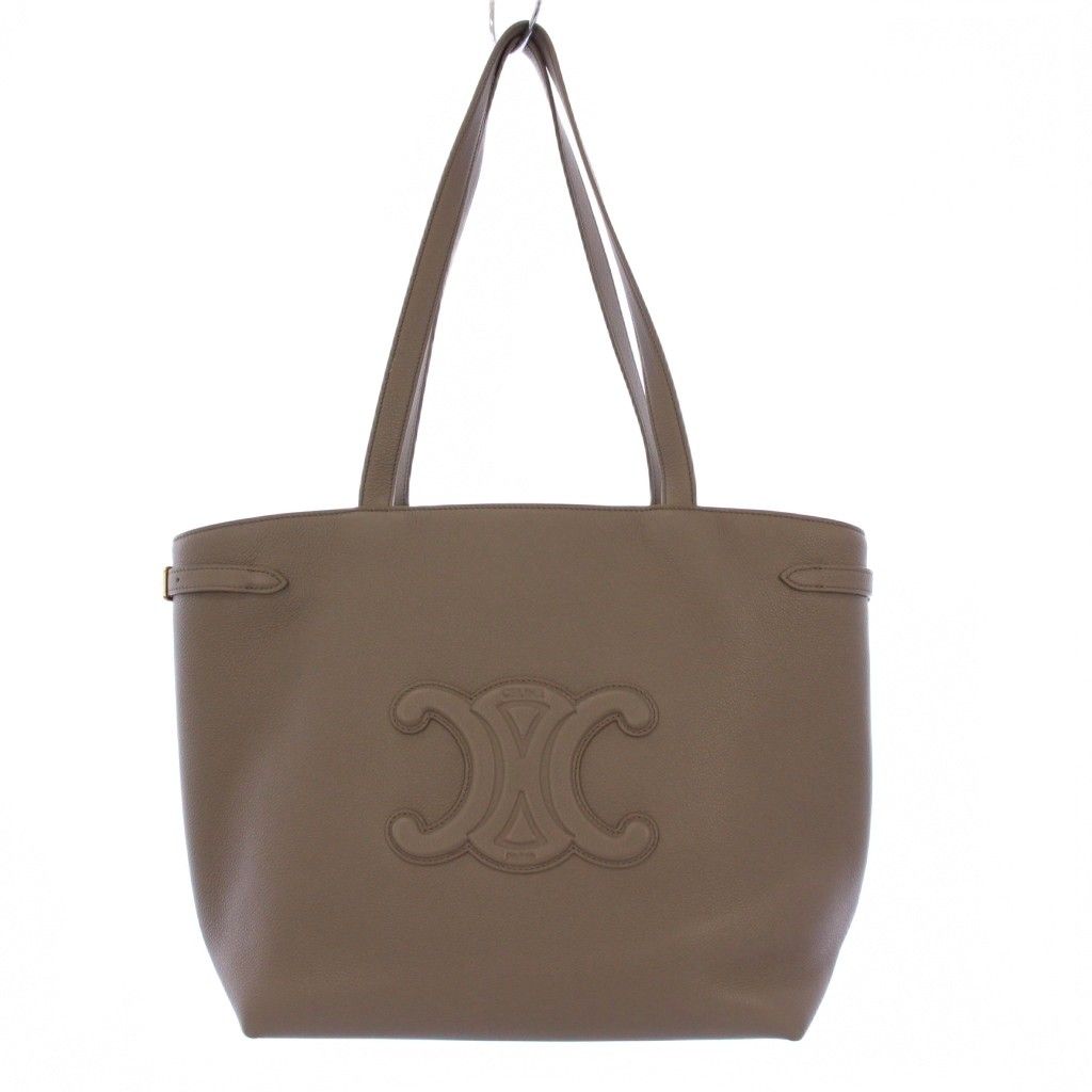 【中古】セリーヌ CELINE 24SS ミディアム カバ アナイス キュイル トリオンフ トートバッグ ハンドバッグ グレー セリーヌ CELINE 24SS ミディアム カバ アナイス キュイル トリオンフ