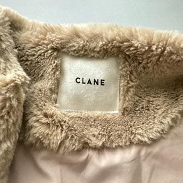 美品 CLANE クラネ NO-COLLAR FUR COAT 定番人気 ノーカラーファー 