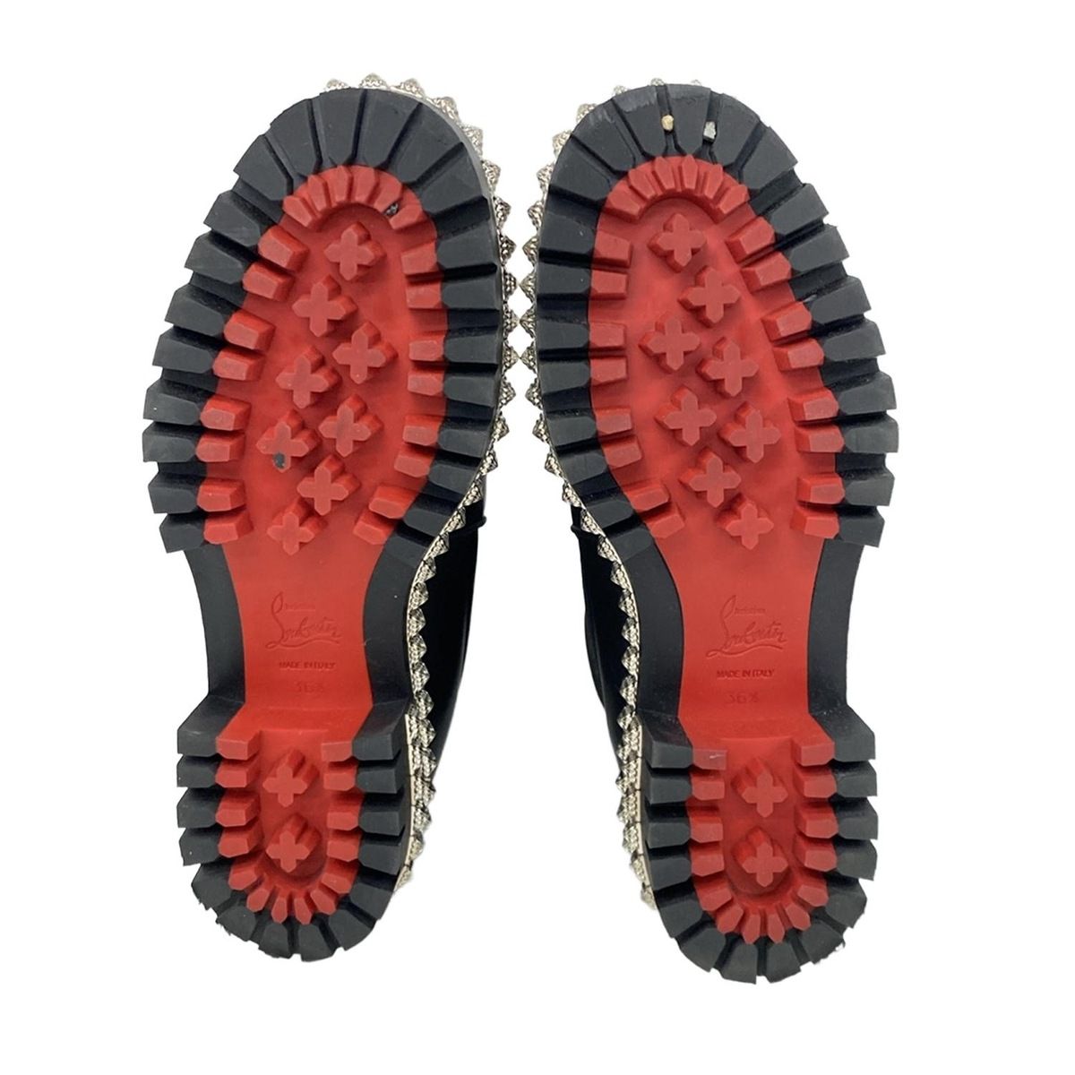 クリスチャンルブタン スタッズ　ショートブーツ　レディース　36 1/2 CHRISTIAN LOUBOUTIN(クリスチャンルブタン) ショートブーツ 36 1/2