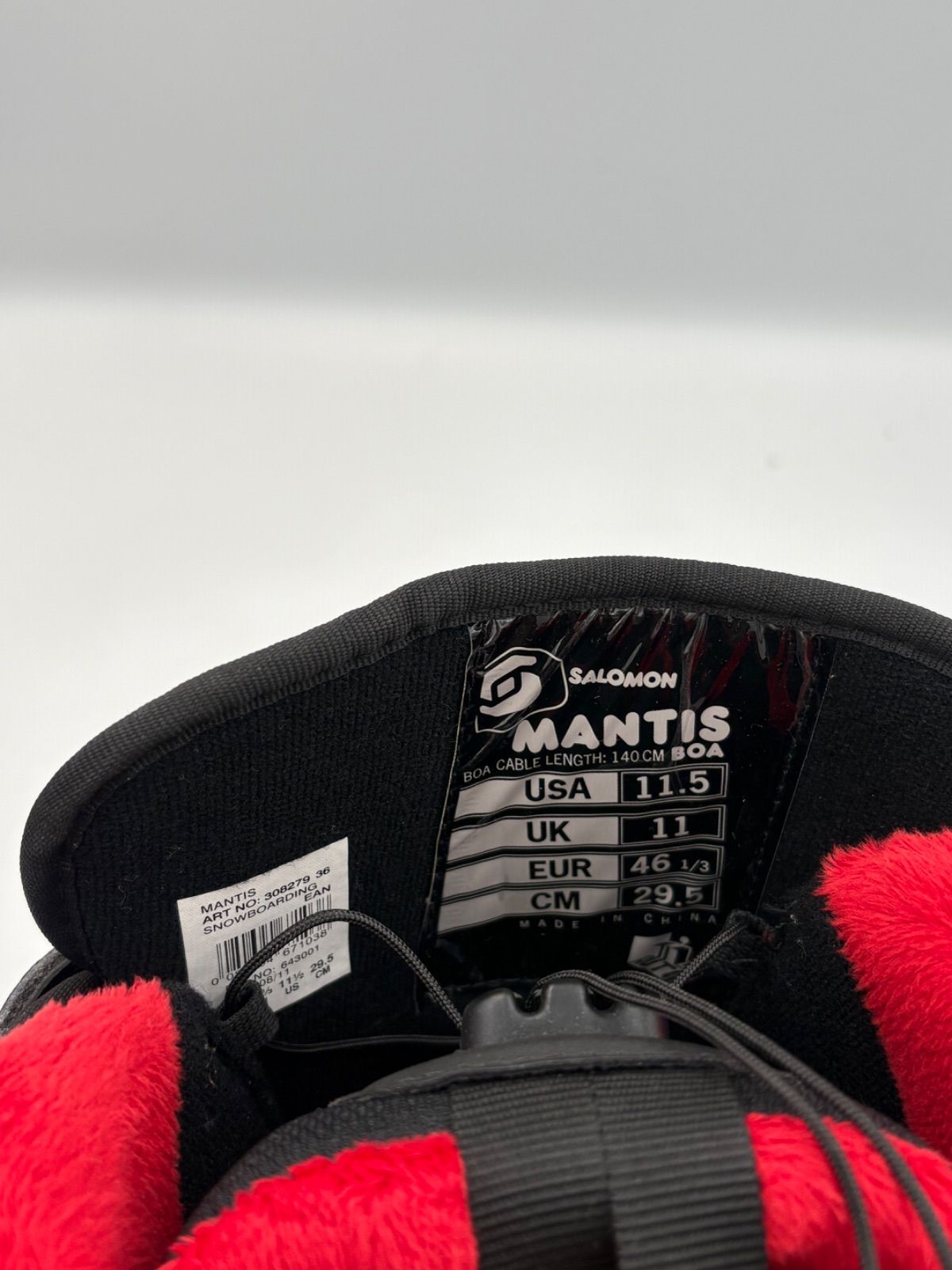 ▪️SALOMON MANTIS スノーボードブーツ BOA 29.5cm ブラック×レッド