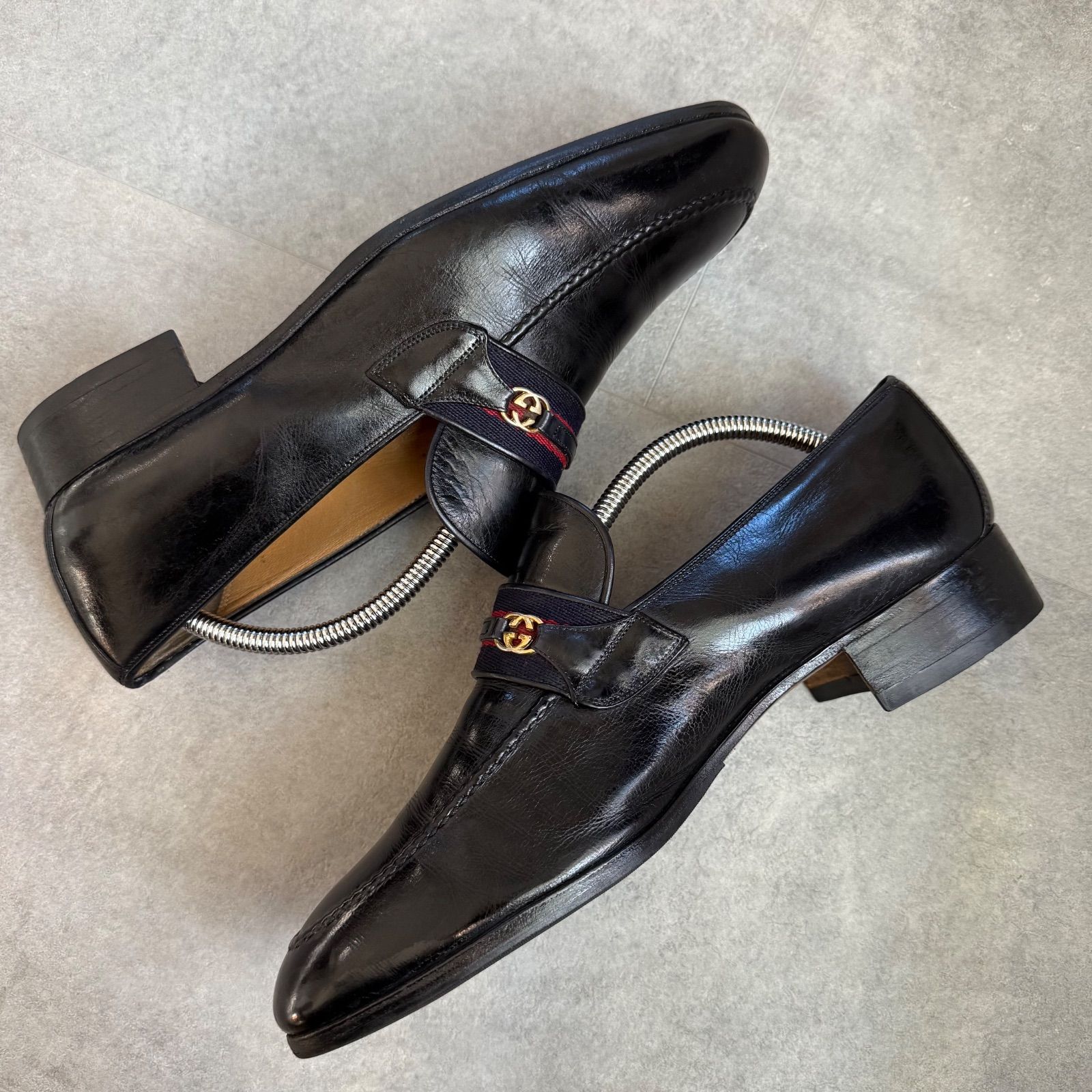 【良品】GUCCI グッチ インターロッキング シェリーライン 7 ローファー GUCCI グッチ 655579 シェリーライン ホースビット ローファー ライト