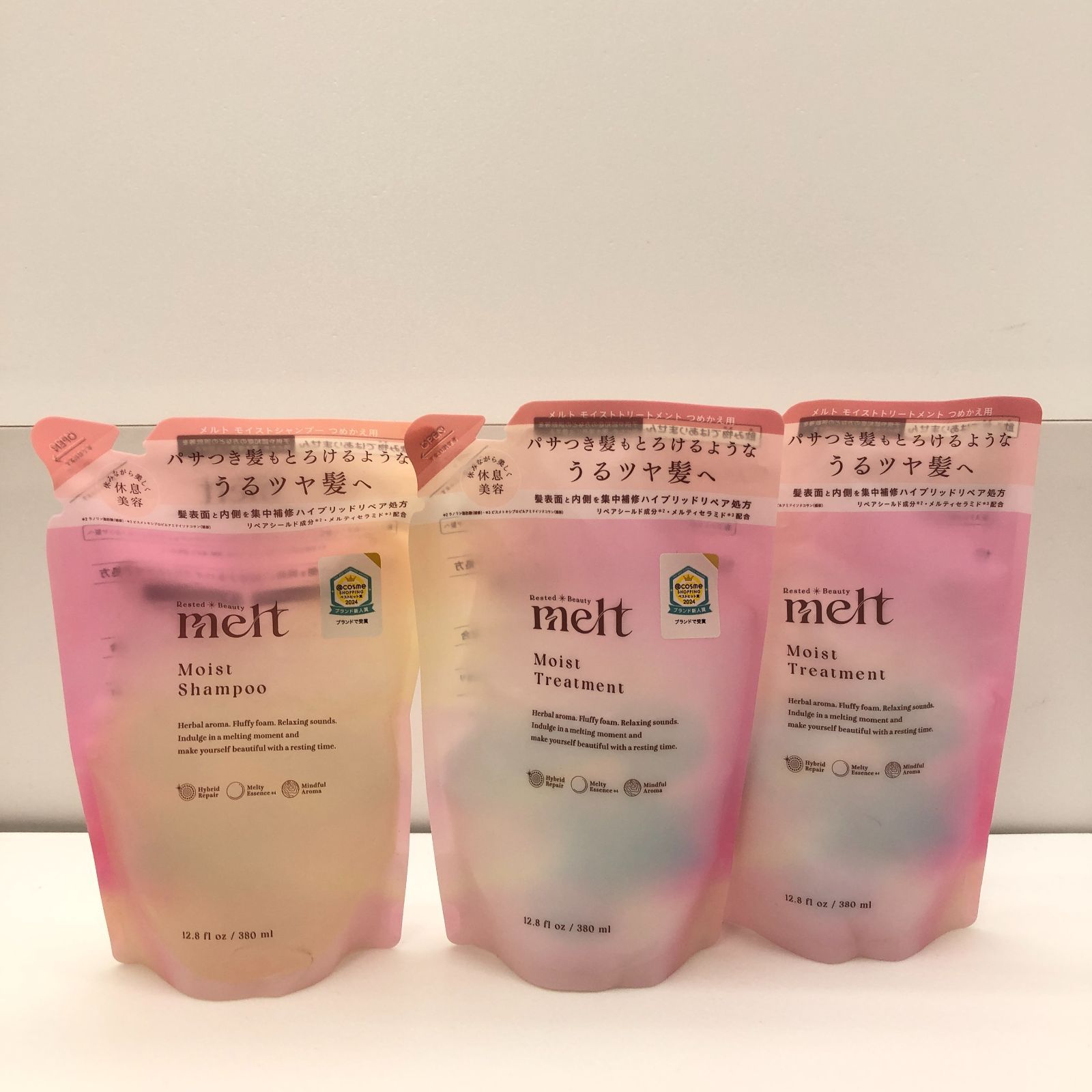 新品】melt モイストシャンプー1個 モイストトリートメント2個